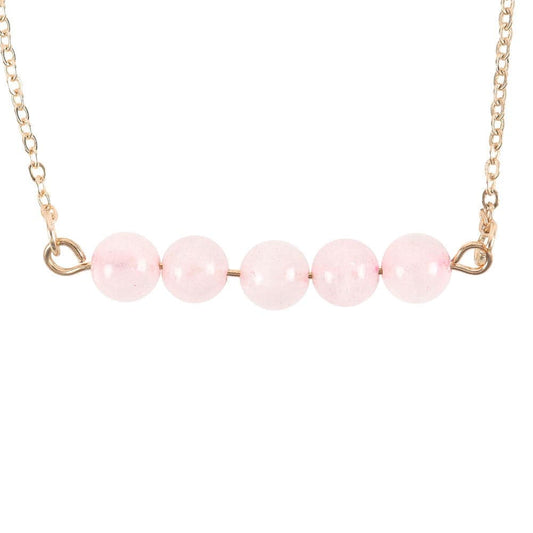 Rose Quartz Crystal Beaded Chain Bracelet – Unconditional Love - Crystal Nest
