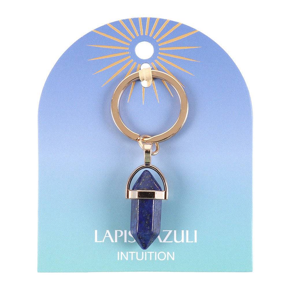 Lapis Lazuli Crystal Point Keyring - Crystal Nest