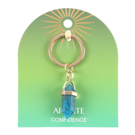 Apatite Crystal Point Keyring - Crystal Nest