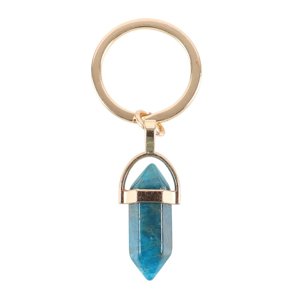 Apatite Crystal Point Keyring - Crystal Nest
