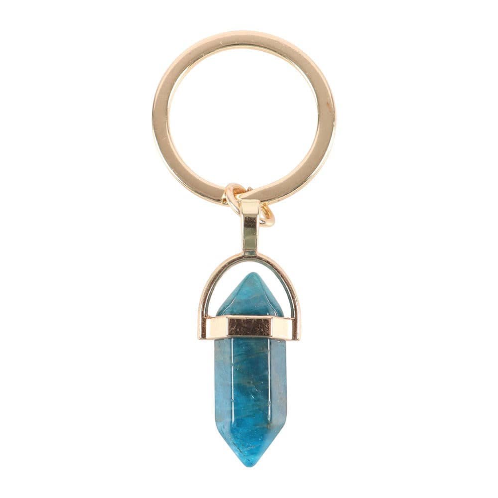 Apatite Crystal Point Keyring - Crystal Nest