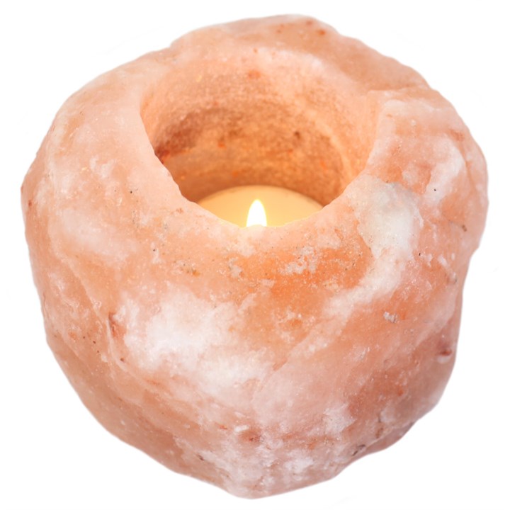 Natural Himalayan Salt Candle Holder | Air Purifier & Relaxing Warm Glow - Crystal Nest