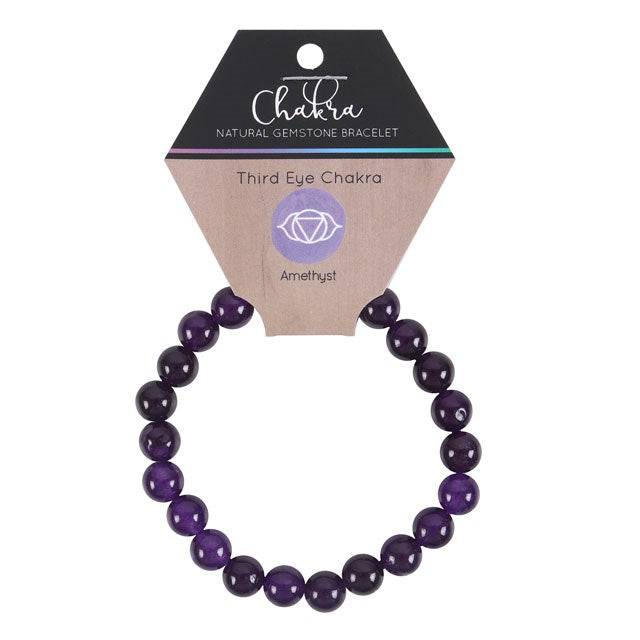 Third Eye Chakra Amethyst Gemstone Bracelet - Crystal Nest