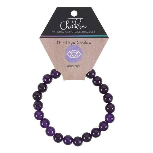 Third Eye Chakra Amethyst Gemstone Bracelet - Crystal Nest