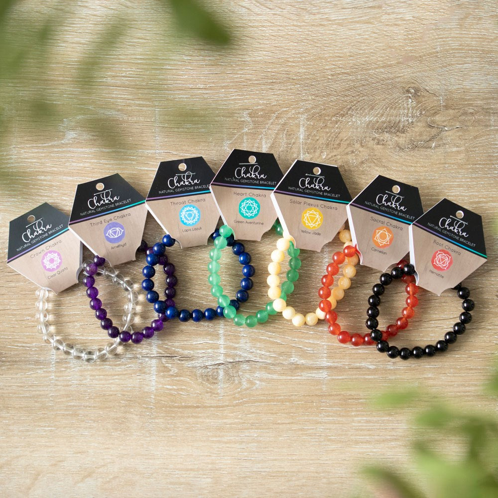 Crown Chakra Clear Quartz Gemstone Bracelet - Crystal Nest