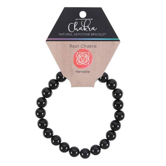 Root Chakra Hematite Gemstone Bracelet - Crystal Nest