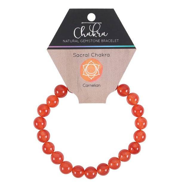 Sacral Chakra Carnelian Gemstone Bracelet - Crystal Nest