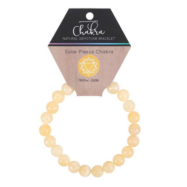 Solar Plexus Chakra Yellow Jade Gemstone Bracelet - Crystal Nest