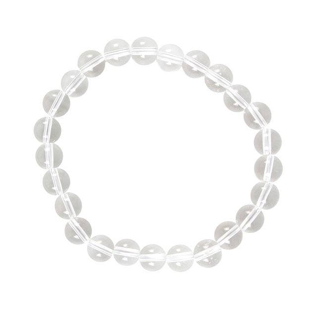 Crown Chakra Clear Quartz Gemstone Bracelet - Crystal Nest