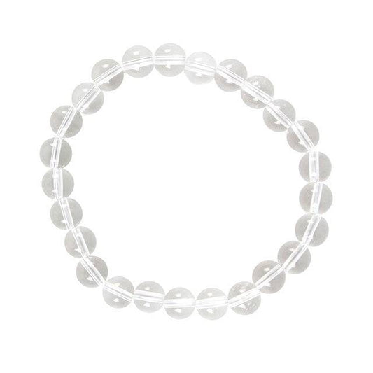 Crown Chakra Clear Quartz Gemstone Bracelet - Crystal Nest