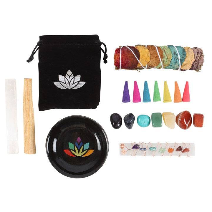 Sacred Chakra Deluxe Healing and Wellness Kit - Crystal Nest