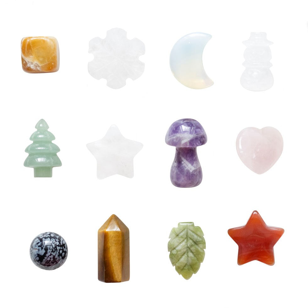 12 Days of Gemstones - Christmas Shaped Crystal Advent Calendar - Crystal Nest