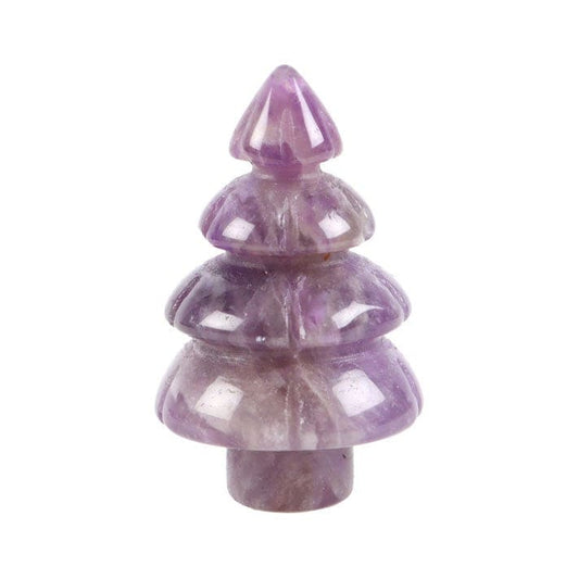 Mini Amethyst Christmas Tree in Gift Bag - Crystal Nest
