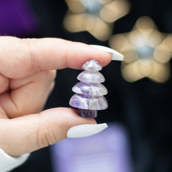 Mini Amethyst Christmas Tree in Gift Bag - Crystal Nest