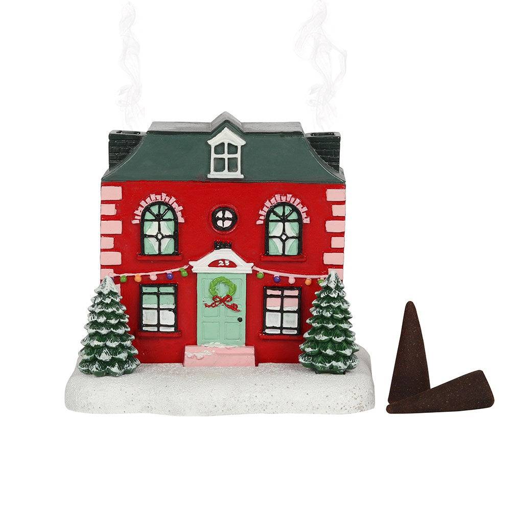 Christmas House Incense Cone Burner - Crystal Nest