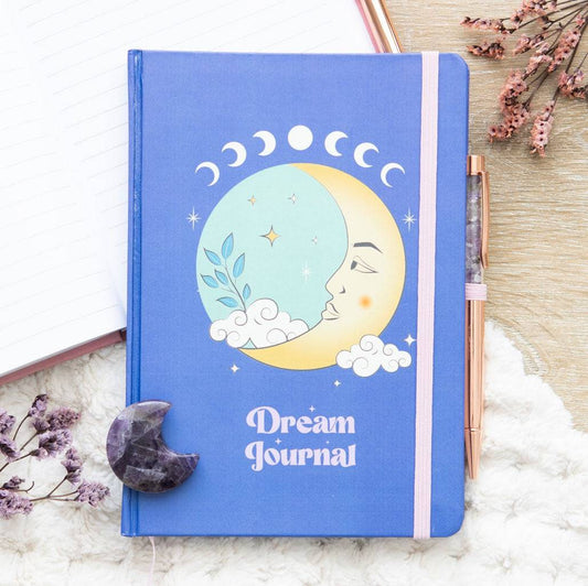 The Moon Dream Journal with Amethyst Pen - Crystal Nest