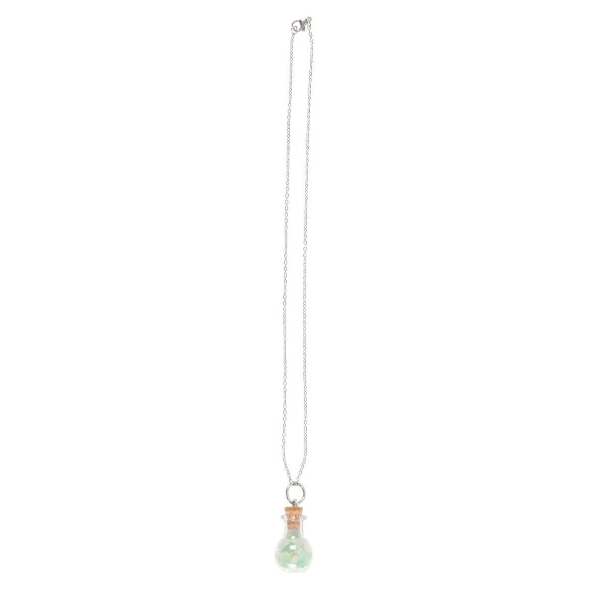 Luck Necklace – Bottled Green Aventurine Crystal Chips - Crystal Nest