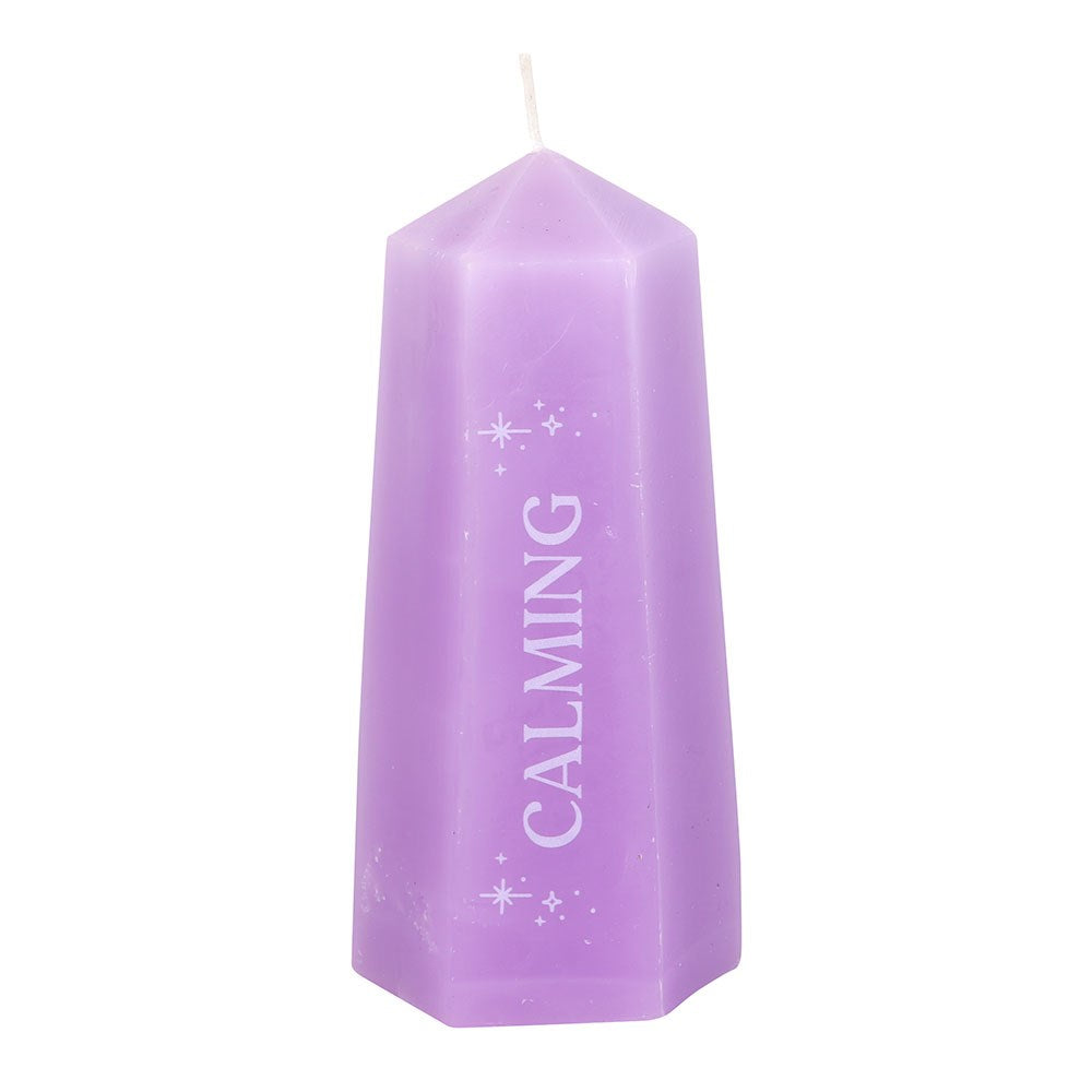 Calming Crystal Candle with Rough Amethyst - Crystal Nest