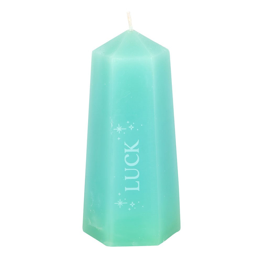 Luck Crystal Candle with Rough Green Aventurine - Crystal Nest