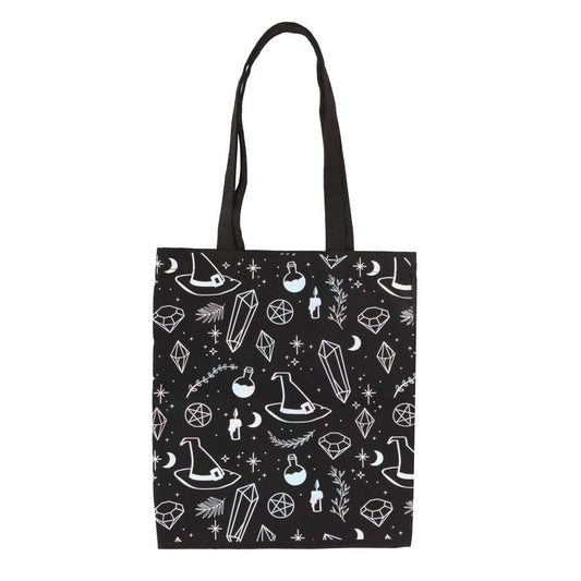 Crystal Witch Polycotton Tote Bag - Crystal Nest