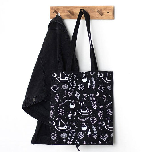Crystal Witch Polycotton Tote Bag - Crystal Nest