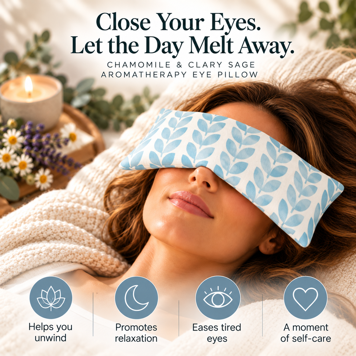 Chamomile Aromatherapy Eye Pillow | Becalmed & Destressed