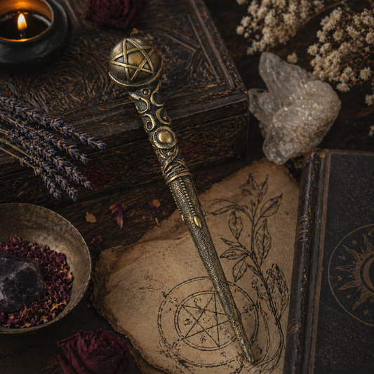 Bronze Pentagram Wand | Ritual & Spellwork Wand