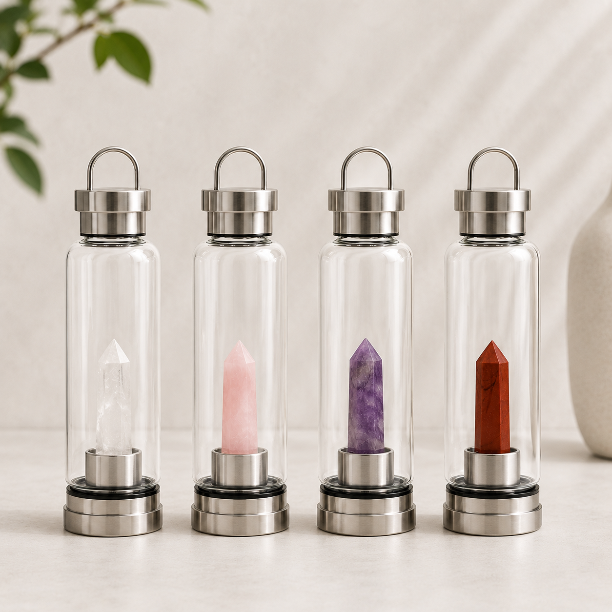 Amethyst Crystal Infused Water Bottle | 500ml