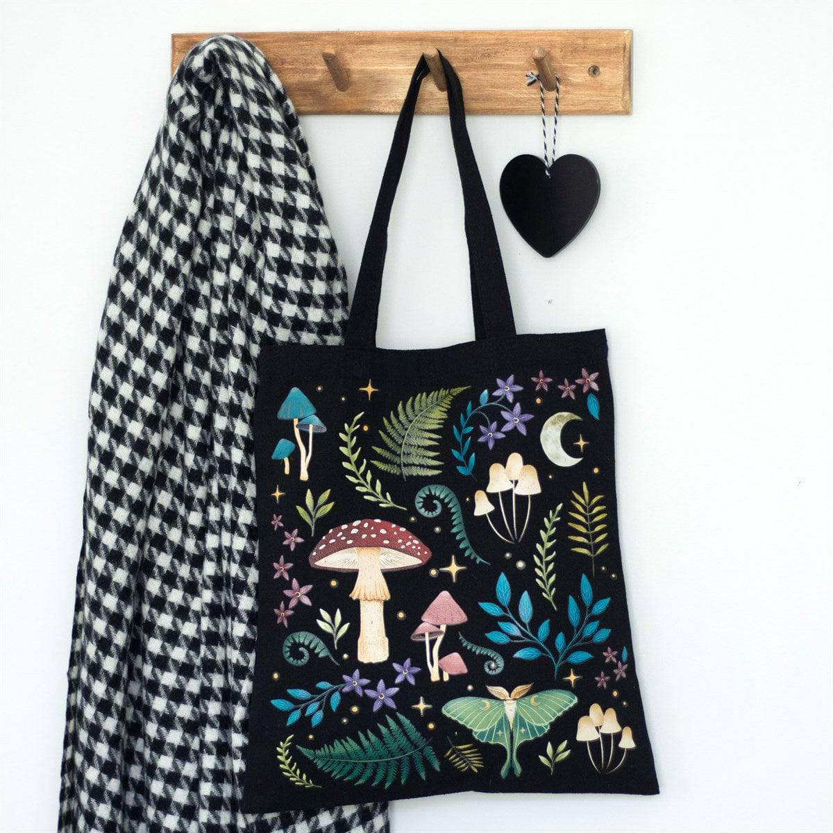 Dark Forest Polycotton Tote Bag - Crystal Nest