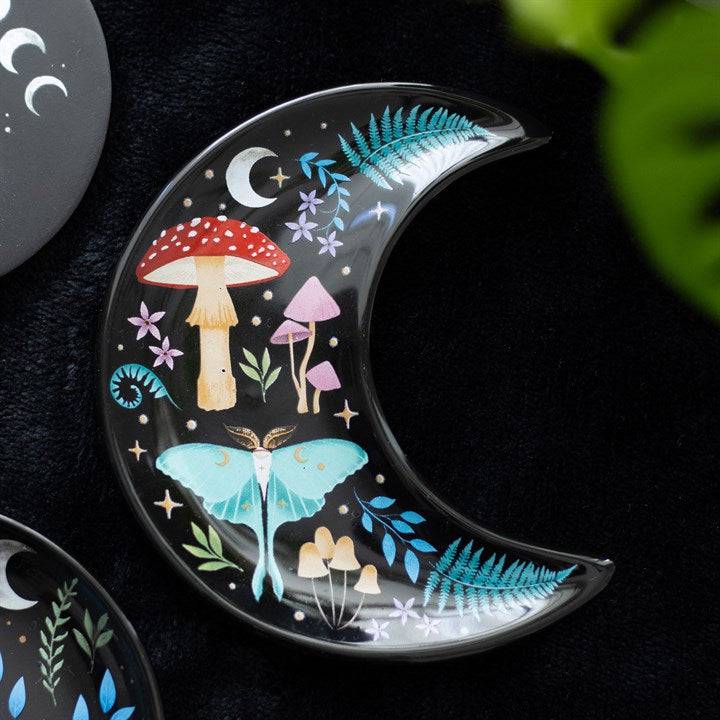 Dark Forest Crescent Moon Trinket Dish - Crystal Nest