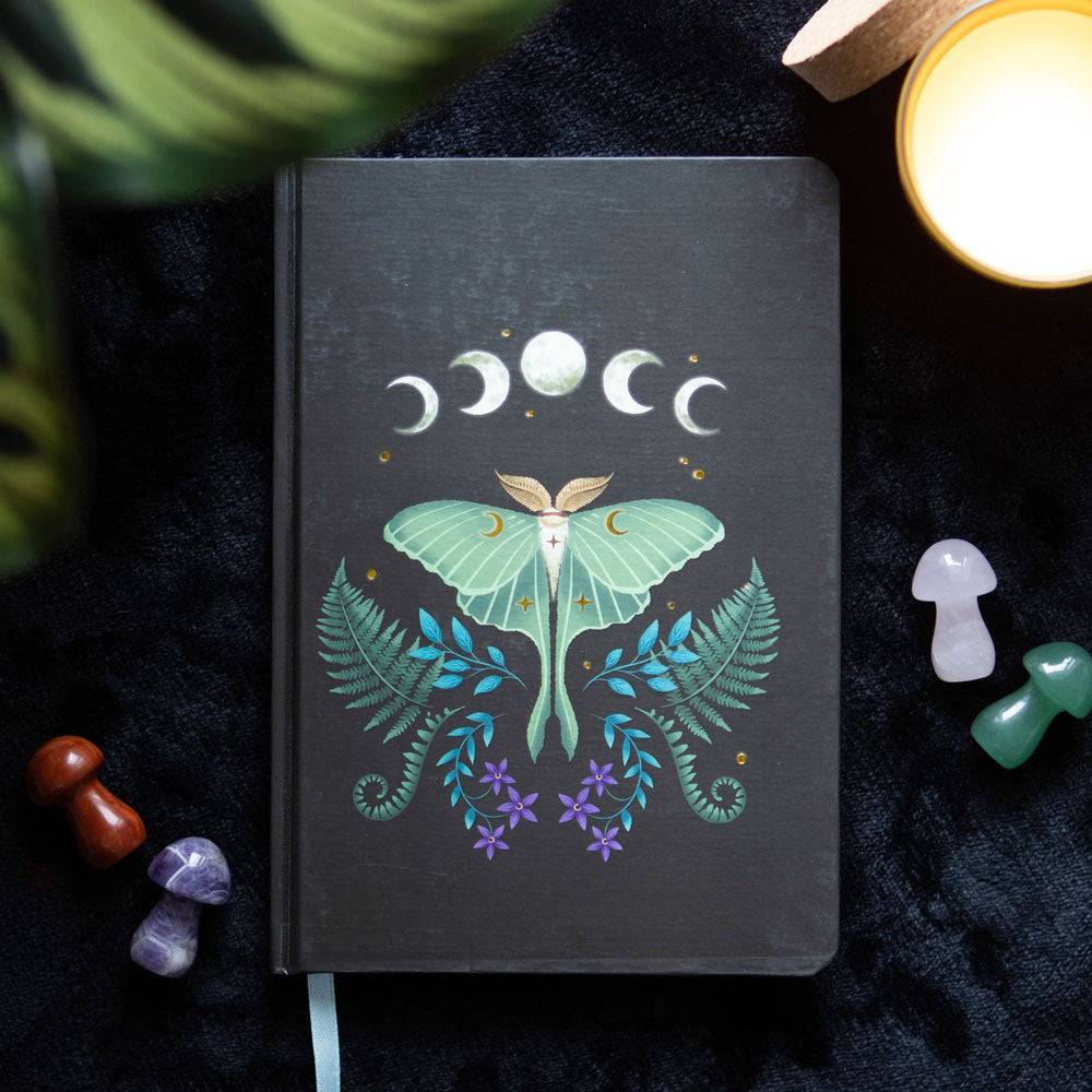 Luna Moth A5 Notebook - Crystal Nest