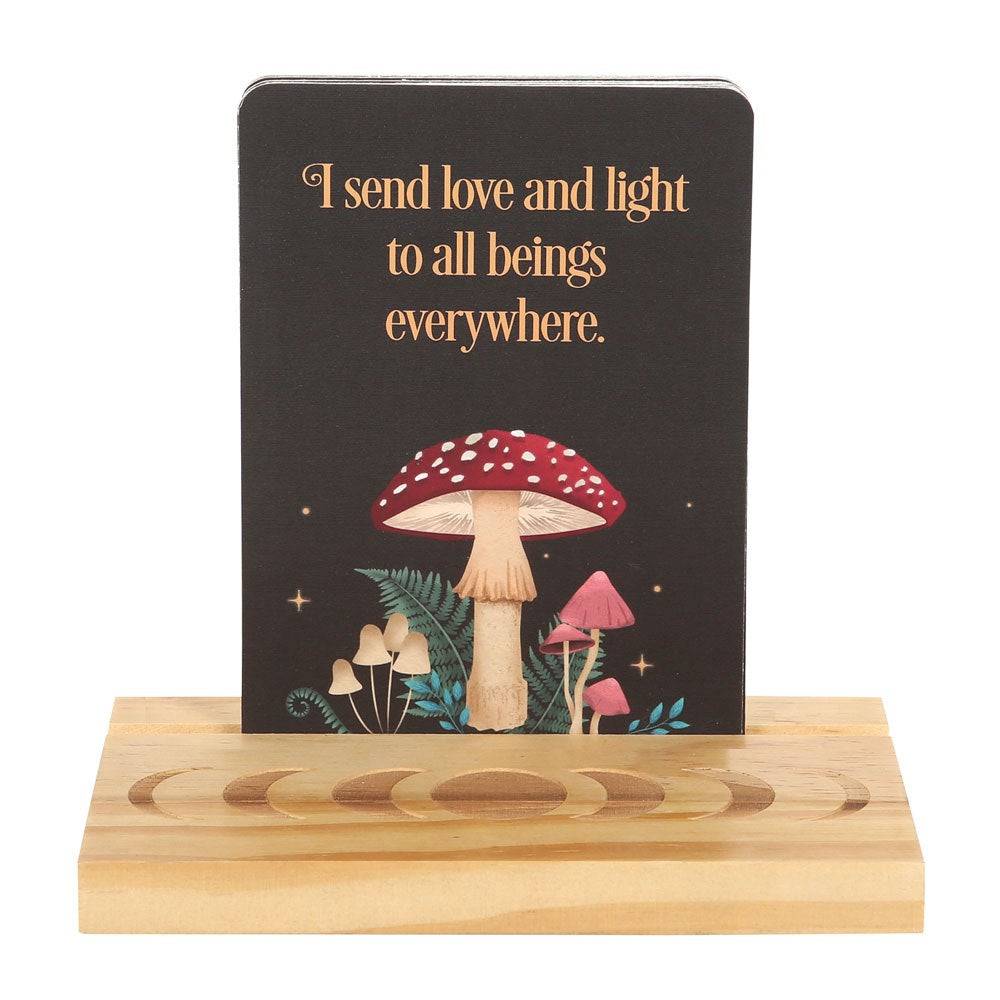 Mystical Forest Affirmation Cards with Wooden Stand - Crystal Nest