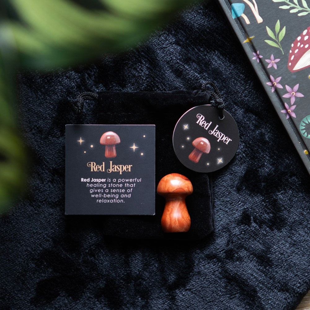 Magical Red Jasper Crystal Mushroom - Crystal Nest