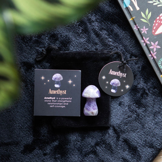 Magical Amethyst Crystal Mushroom - Crystal Nest