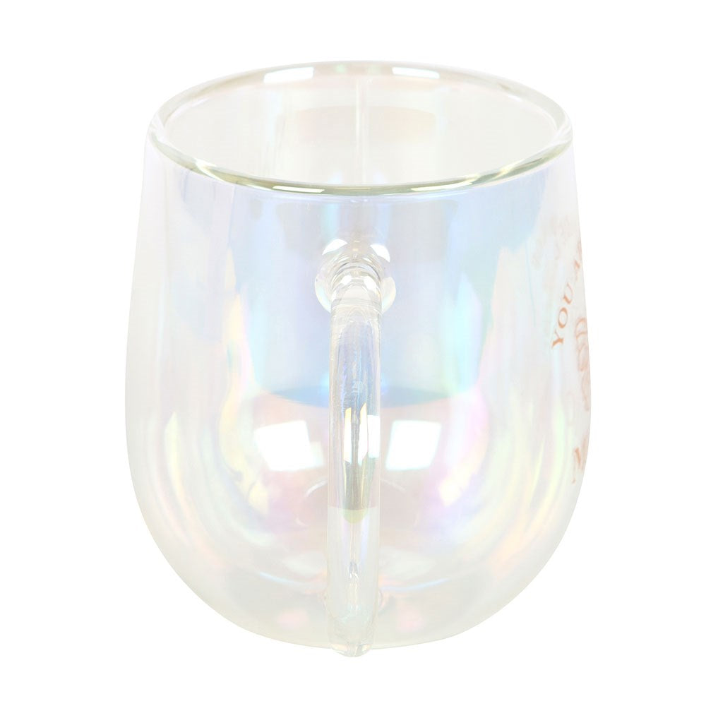 You Are Made of Magic Iridescent Double Walled Glass Mug - Crystal Nest