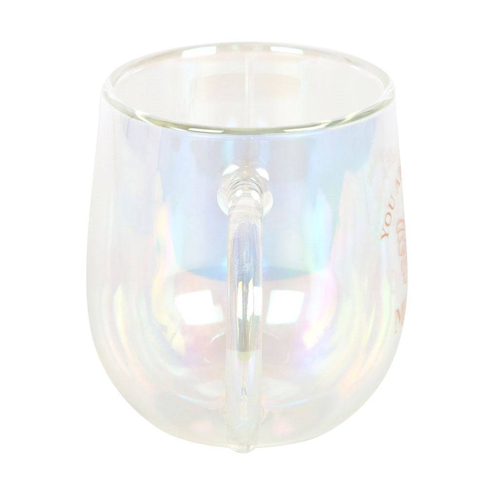 You Are Made of Magic Iridescent Double Walled Glass Mug - Crystal Nest