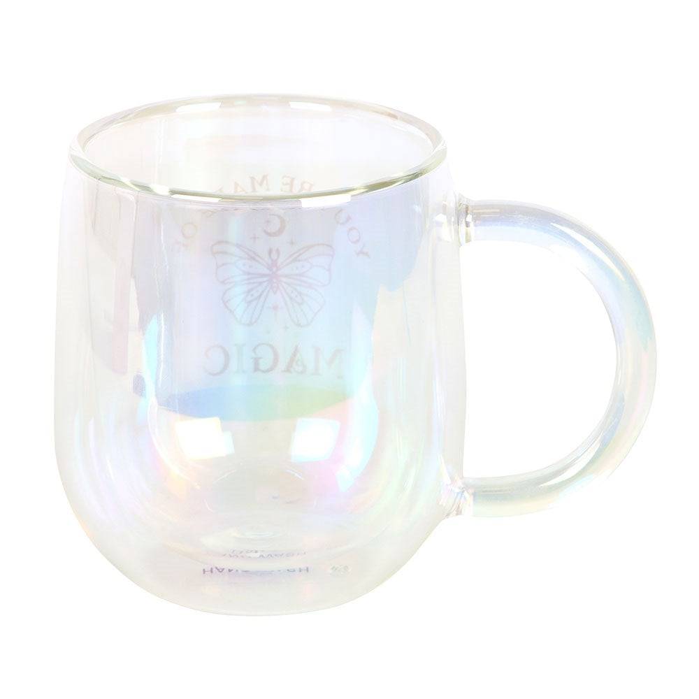 You Are Made of Magic Iridescent Double Walled Glass Mug - Crystal Nest
