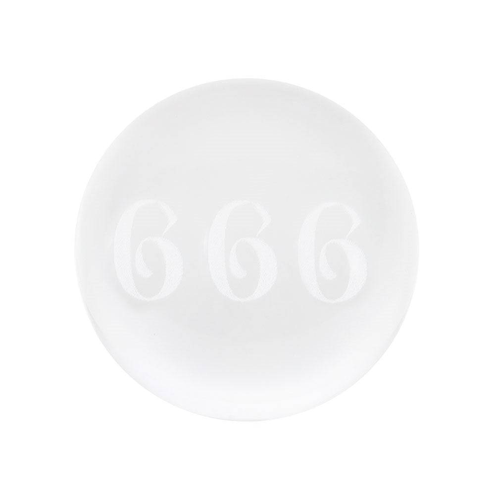 666 Angel Number Engraved Crystal Ball - Crystal Nest