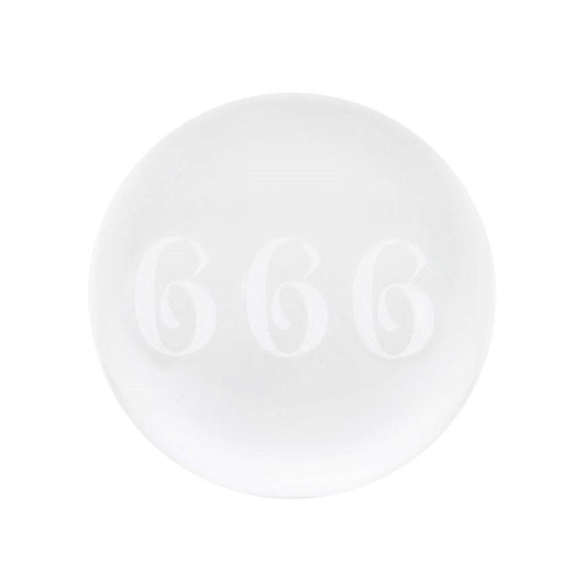 666 Angel Number Engraved Crystal Ball - Crystal Nest