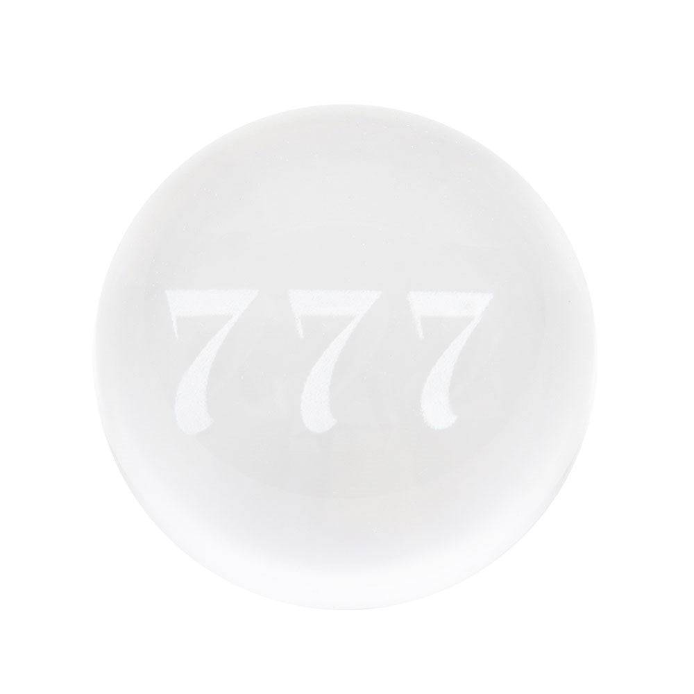 777 Angel Number Engraved Crystal Ball - Crystal Nest