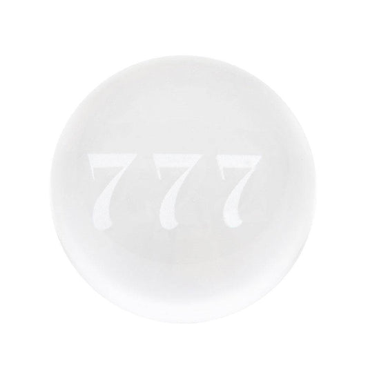 777 Angel Number Engraved Crystal Ball - Crystal Nest