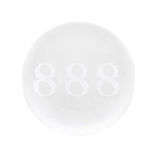 888 Angel Number Engraved Crystal Ball - Crystal Nest