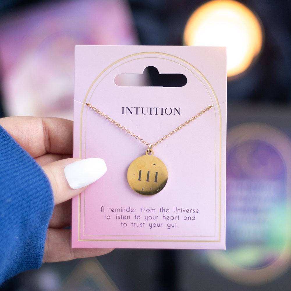 111 Angel Number Necklace – Trust Your Intuition - Crystal Nest