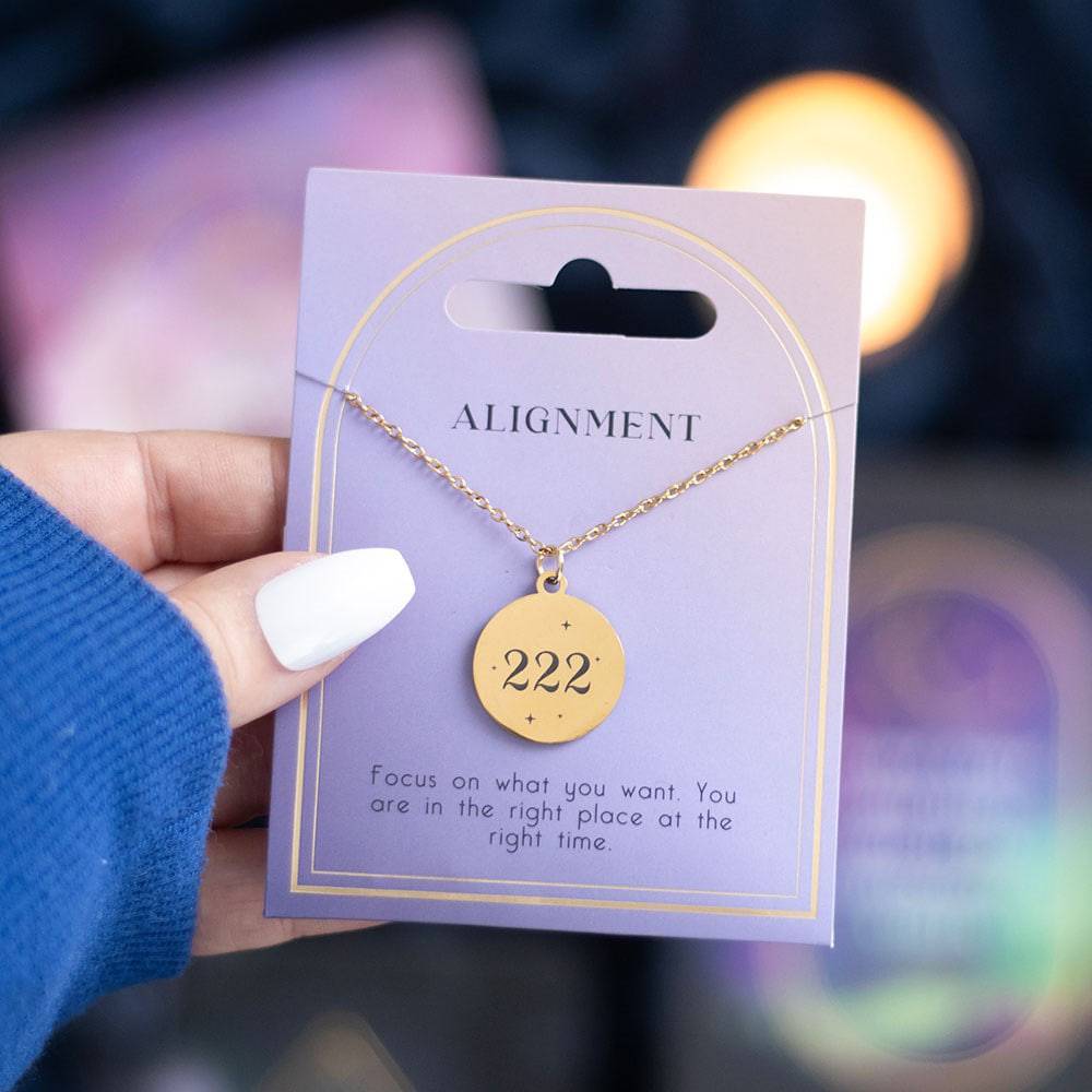 222 Angel Number Necklace – Divine Guidance and Alignment - Crystal Nest