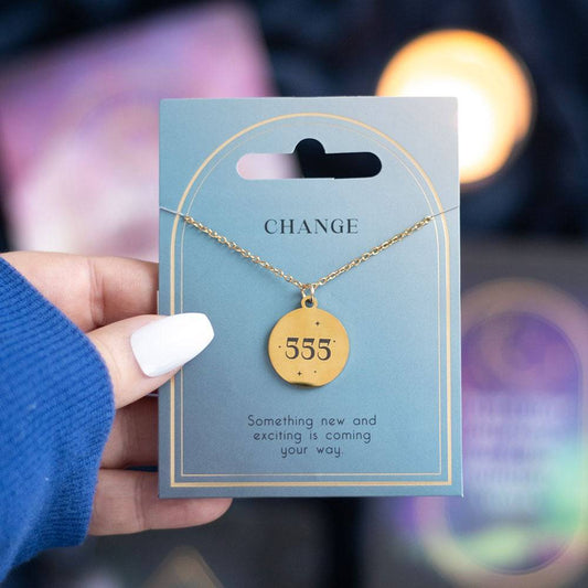 555 Angel Number Necklace – Embrace Change and Transformation - Crystal Nest