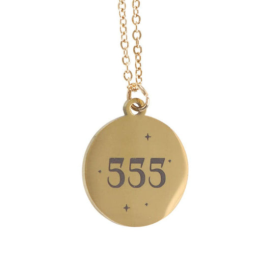 555 Angel Number Necklace – Embrace Change and Transformation - Crystal Nest