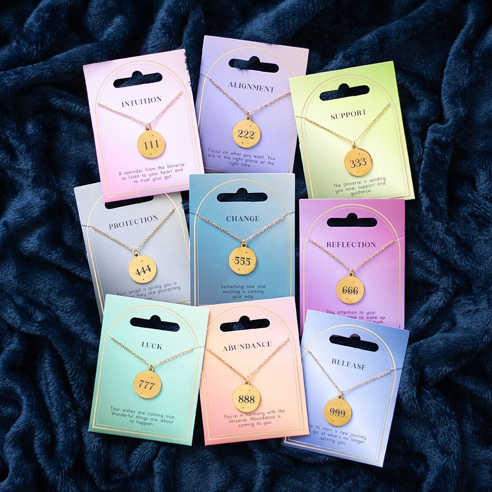 555 Angel Number Necklace – Embrace Change and Transformation - Crystal Nest