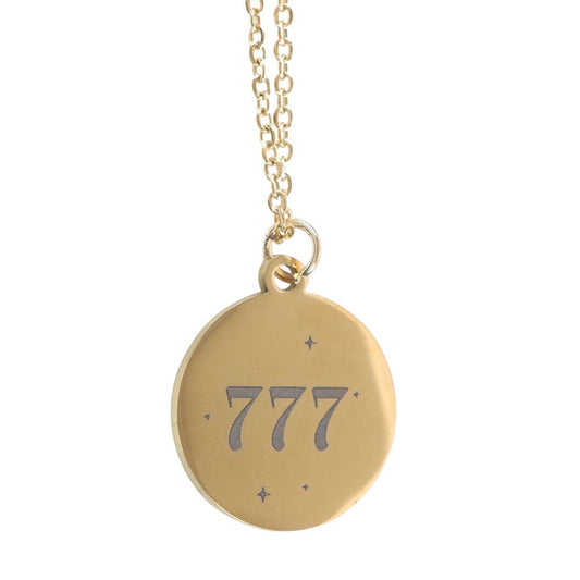 777 Angel Number Necklace – Divine Luck - Crystal Nest