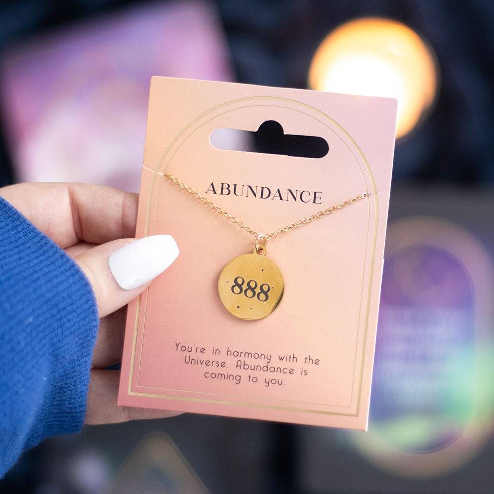 888 Angel Number Necklace – Embrace Abundance and Harmony - Crystal Nest