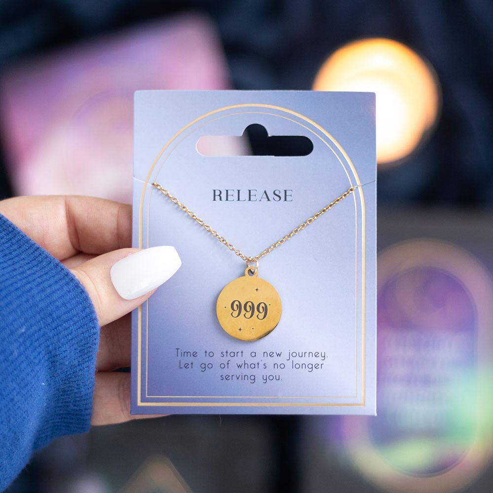 999 Angel Number Necklace – Embrace New Beginnings - Crystal Nest